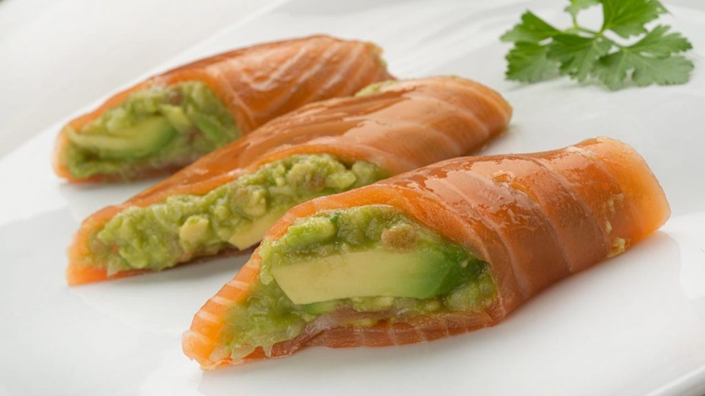 INGREDIENTES PARA LOS ROLLITOS DE SALMÓN DE ARGUIÑANO