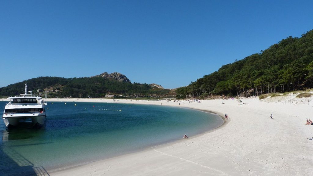 Playa Rodas, Islas Cíes, en Galicia