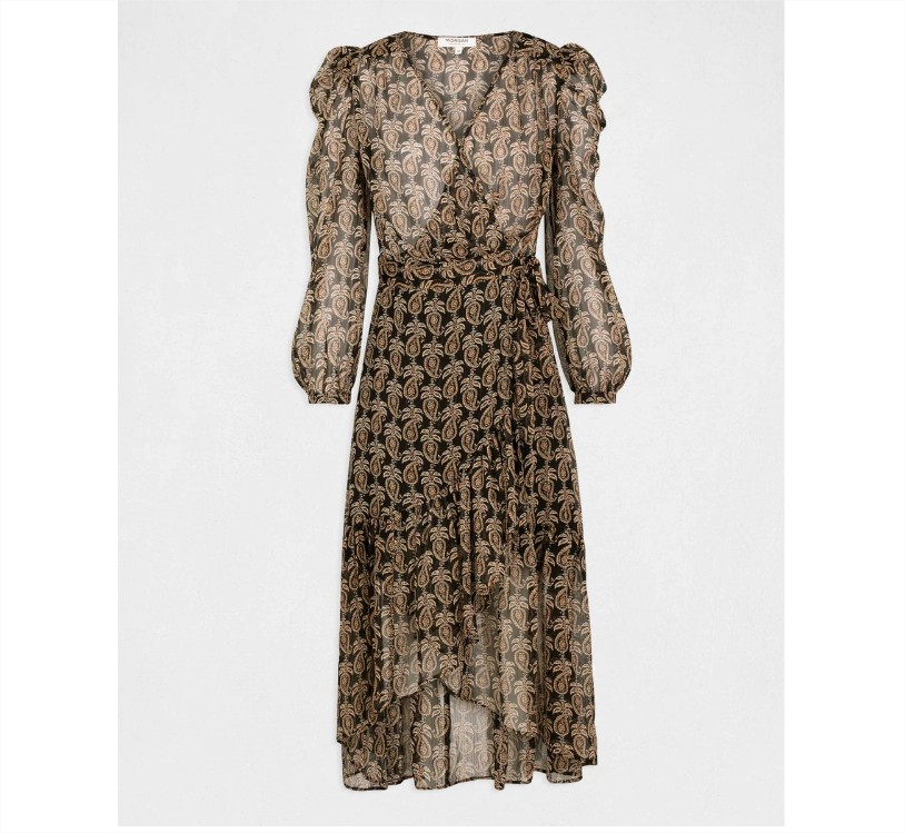 El Corte Inglés: el vestido midi de Morgan que está a mitad de precio y con el que lucirás increíble este verano 22 Vestido midi cruzado con estampado el corte inglés