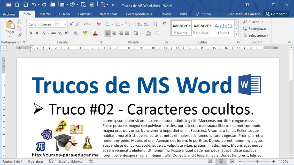 Truco para desactivar el texto oculto