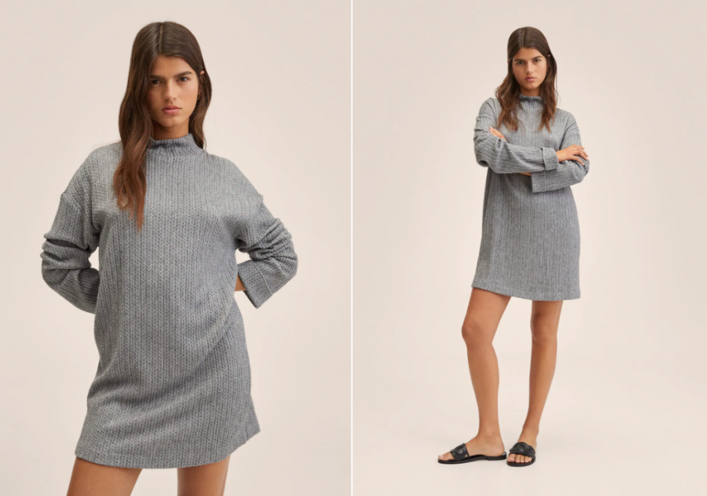 Mango: los vestidos que marcan tendencia por menos de 13 euros 44 vestido punto Mango