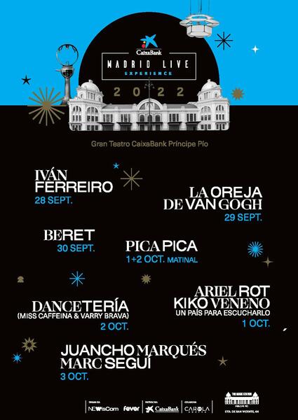 Iván Ferreiro, La Oreja de Van Gogh y Kiko Veneno tocarán en la segunda edición de Madrid Live Experience