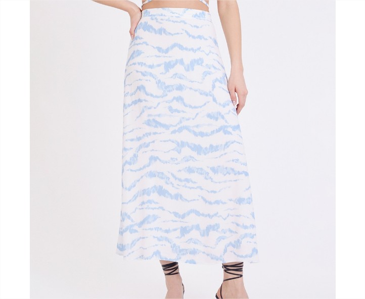 Falda midi con vuelo y cintura alta el corte inglés