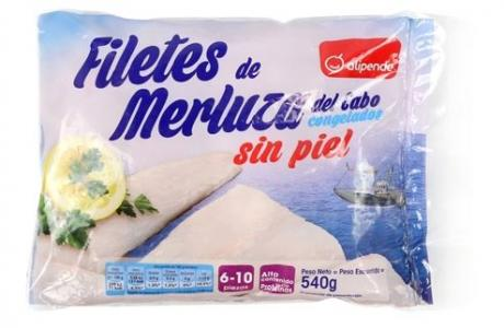 Los filetes de merluza del Cabo sin piel, marca Alipende de la cadena de supermercados Ahorramas