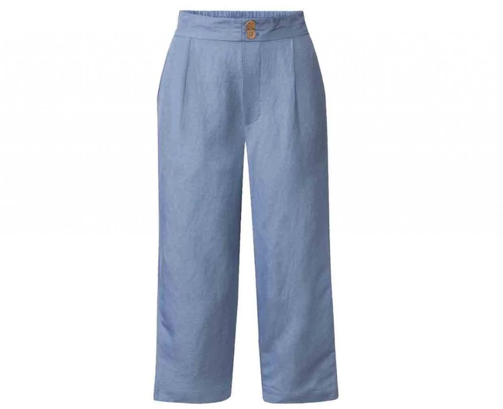 Pantalón culotte de lino