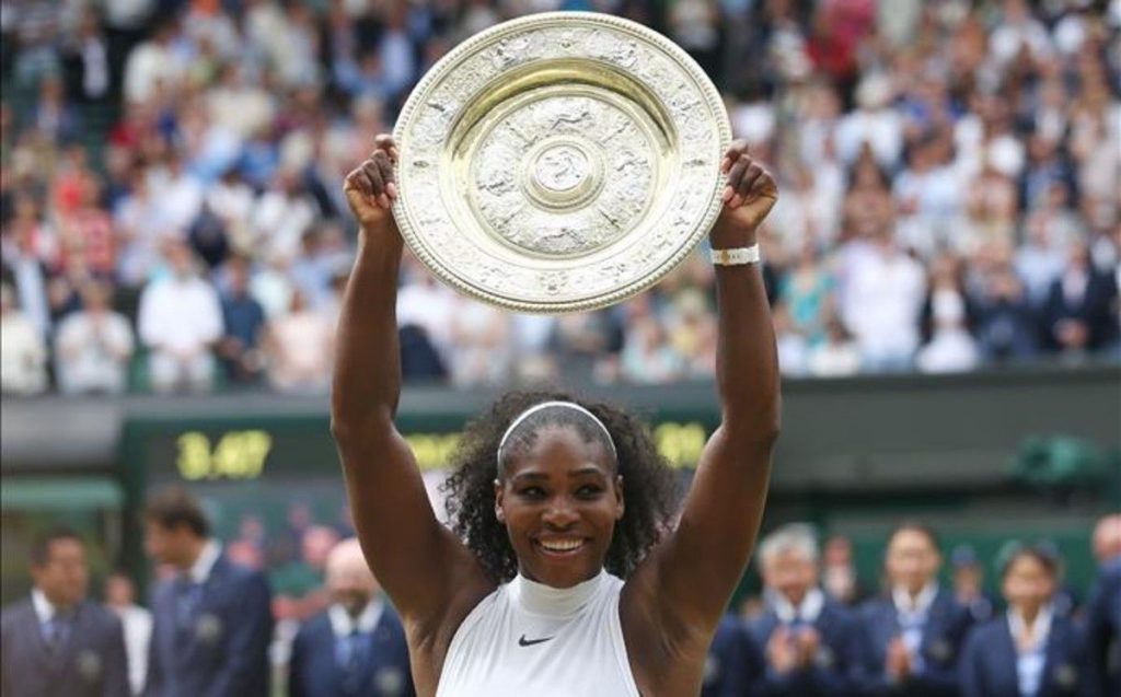 Serena Williams hizo de las suyas en Wimbledon