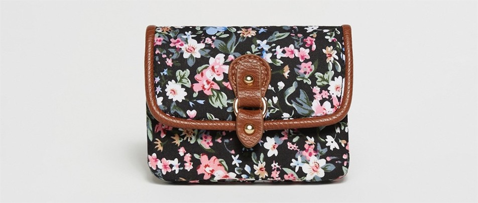 monedero flores hebilla sfera