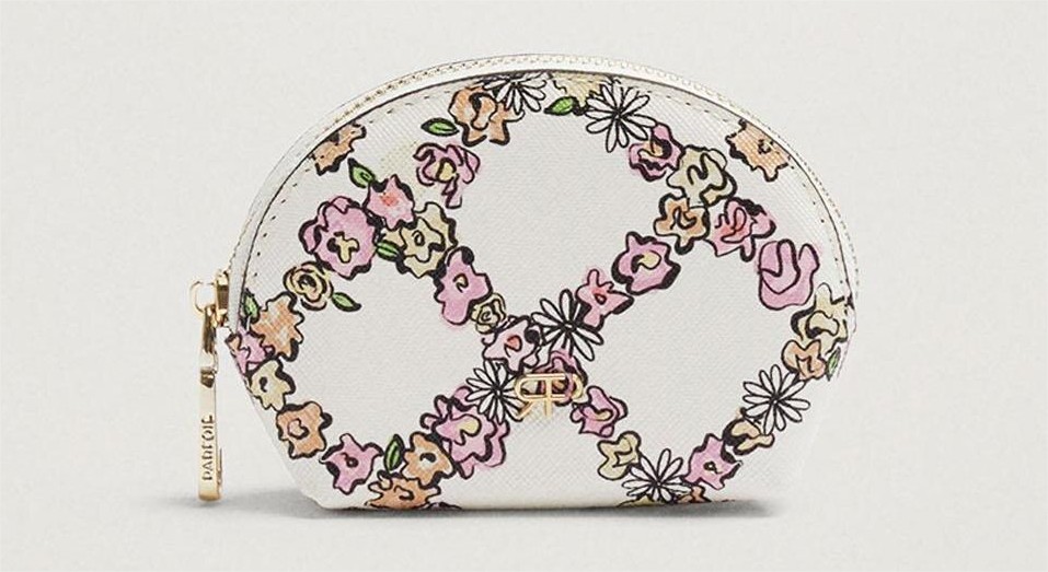 monedero pequeño estampado flores parfois