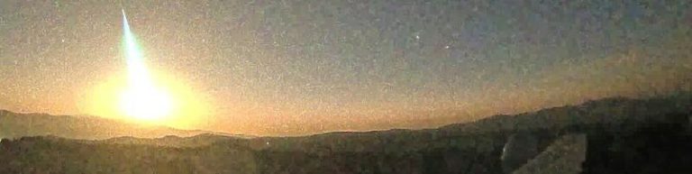 Una bola de fuego de origen asteroidal sobrevuela varias provincias andaluzas a 53.000 kilómetros por hora