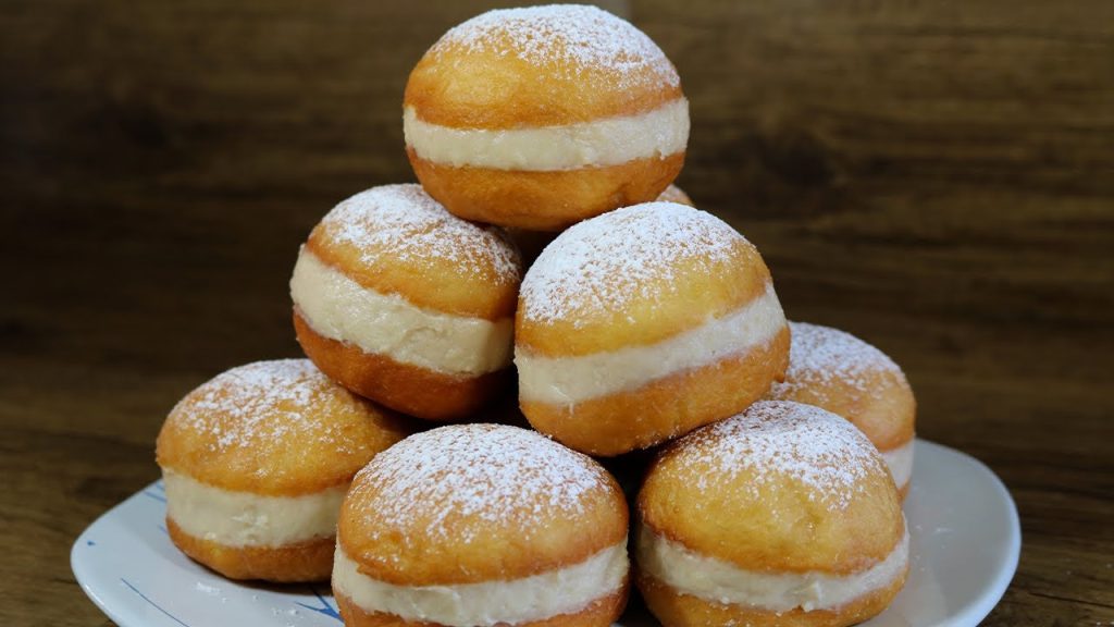 Berlinas rellenas de crema: la merienda más dulce que nadie resiste