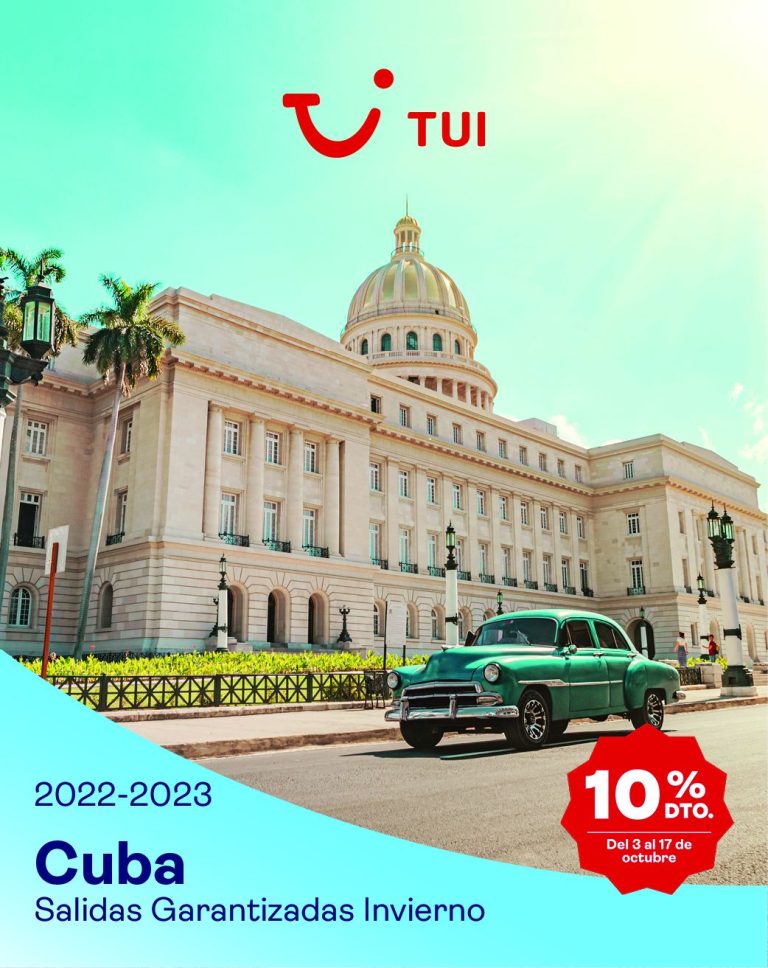 10% descuento en Cuba durante el invierno, la nueva campaña de TUI para impulsar las ventas al destino