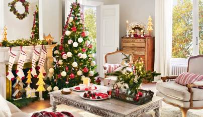 Los acentos de dorado y el estilo rústico