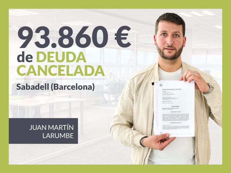 Repara tu Deuda Abogados cancela 93.860€ en Sabadell (Barcelona) con la Ley de Segunda Oportunidad