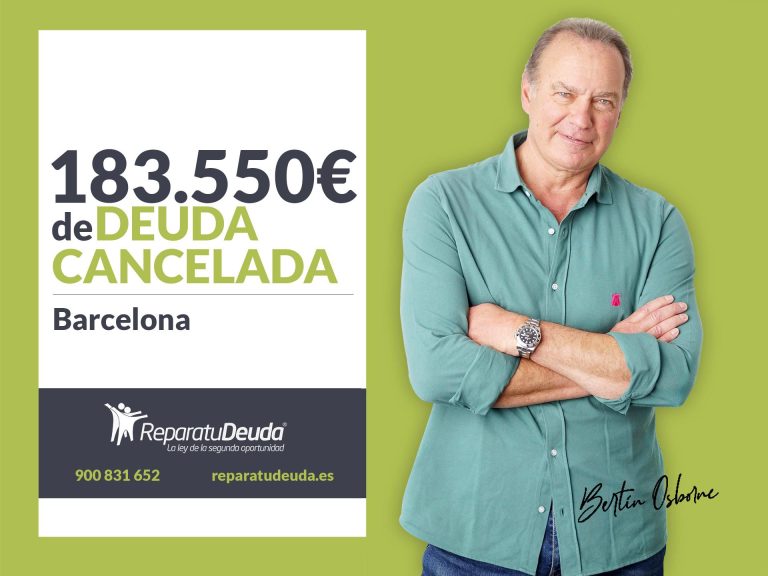 Repara tu Deuda Abogados cancela 183.550€ en Barcelona (Catalunya) con la Ley de Segunda Oportunidad