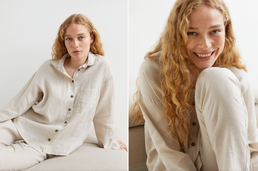 Pijama en lino lavado