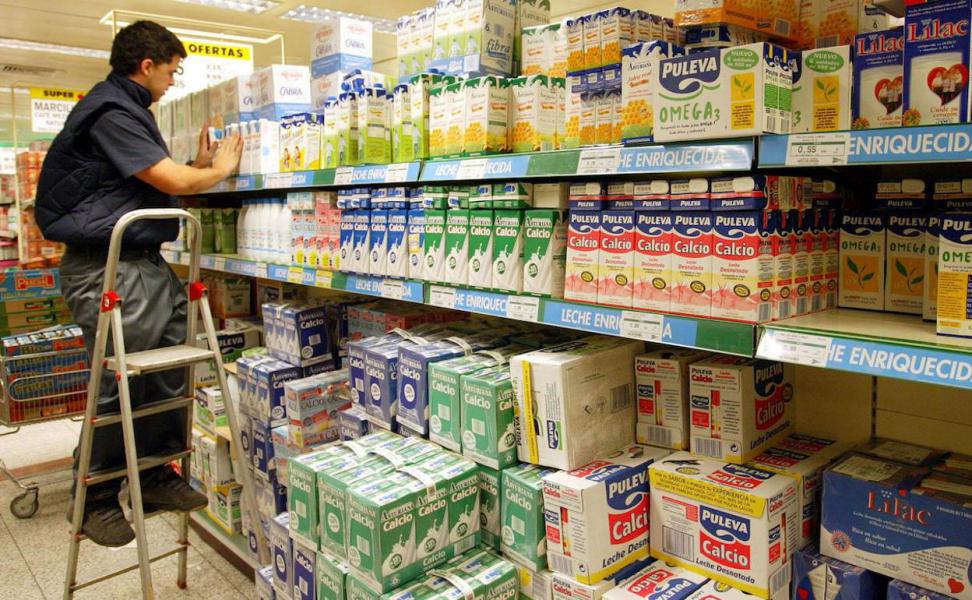 Mercadona no tiene leche entera, semidesnatada y desnatada