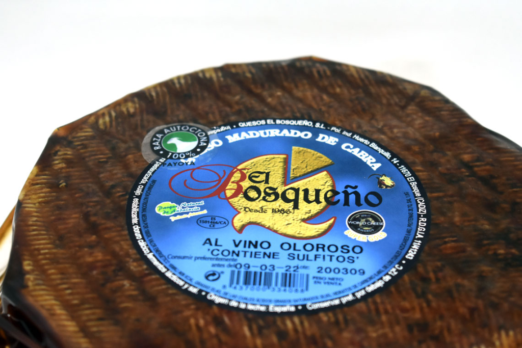 El Bosqueño de cabra curado en vino amontillado de El Bosqueño, Cádiz