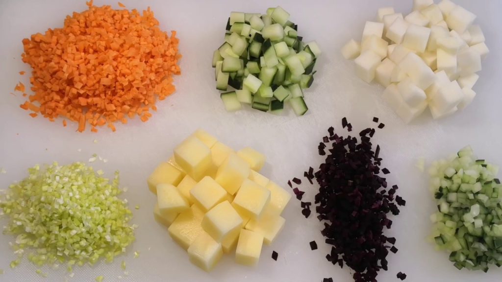 Qué es el corte brunoise 58 Corte en juliana