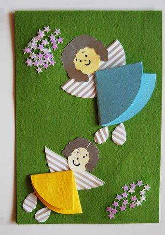 Crea tarjetas de navidad con ángeles 