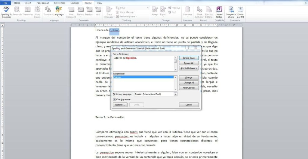 ¿Qué significan los colores que aparecen debajo de las palabras?