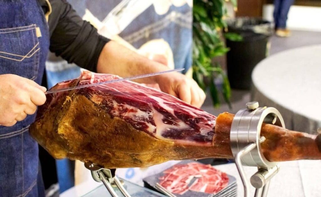 corte de jamón serrano
