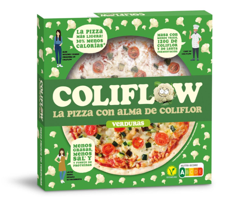 Coliflow y Glovo se alían para llevar a domicilio las pizzas con base con coliflor en Barcelona, Madrid y Valencia