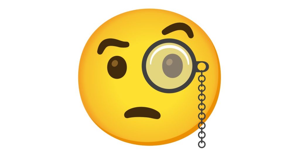 emoji cara con monóculo
