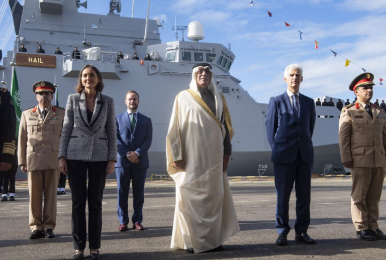 Navantia entrega la tercera de las cinco corbetas construidas para Arabia Saudí en la Bahía de Cádiz