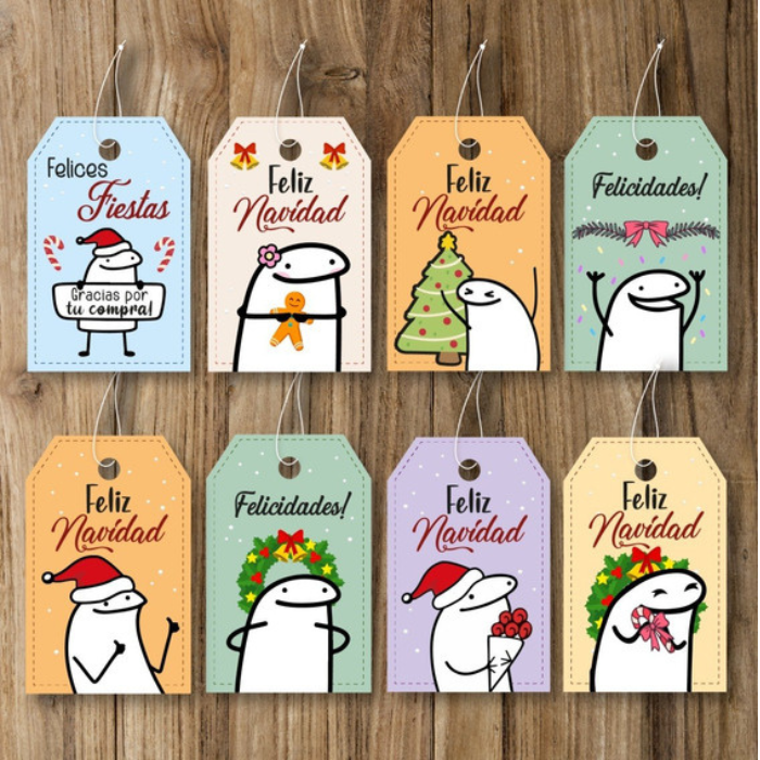 Tarjeta de navidad con temática de Flork