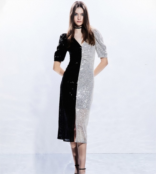 vestido bicolor sfera