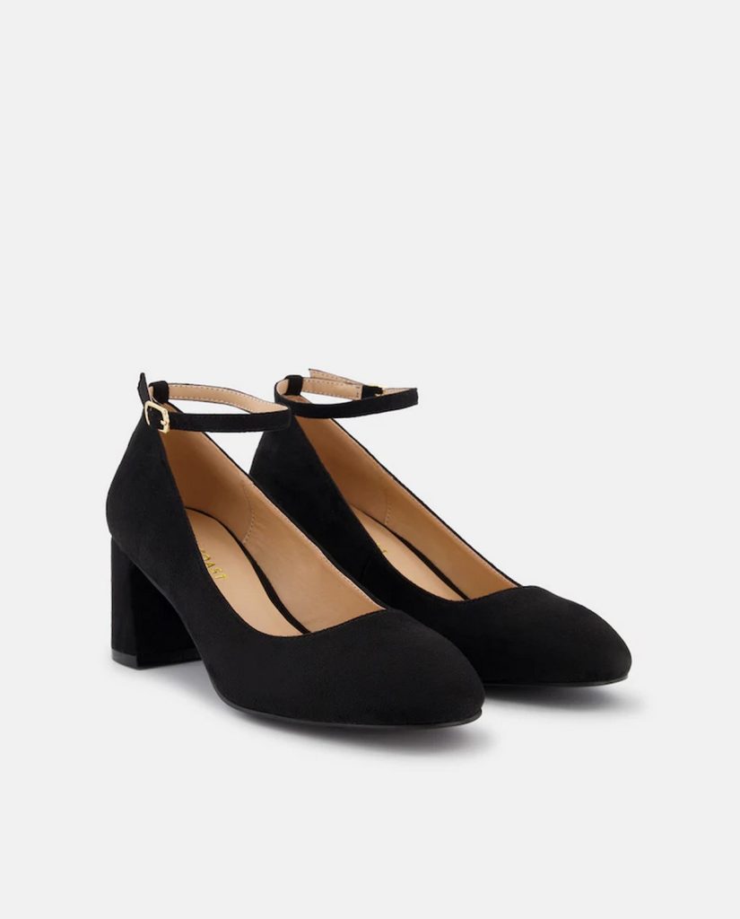 Zapatos de salón de mujer en negro con pulsera al tobillo y tacón bloque  en El Corte Inglés