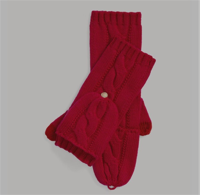 Mitones desmontables rojos