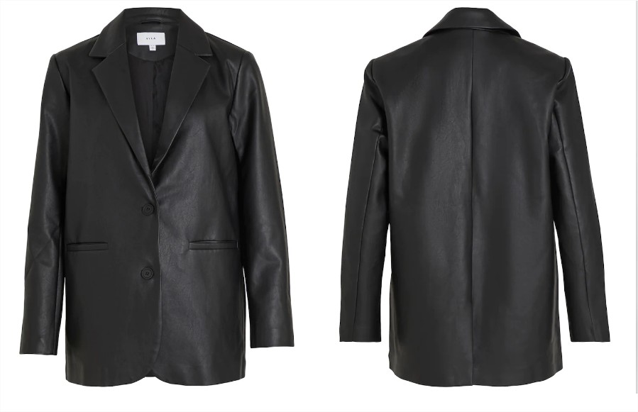 Blazer de mujer efecto piel bolsillos laterales el corte ingles