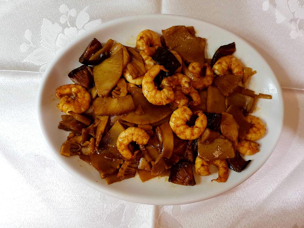 Cómo hacer unas gambas con setas y bambú mejores que las del chino