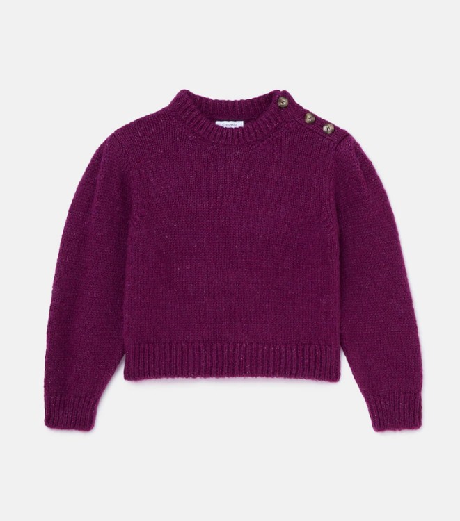 Jersey de mujer con cuello caja y botones el corte ingles