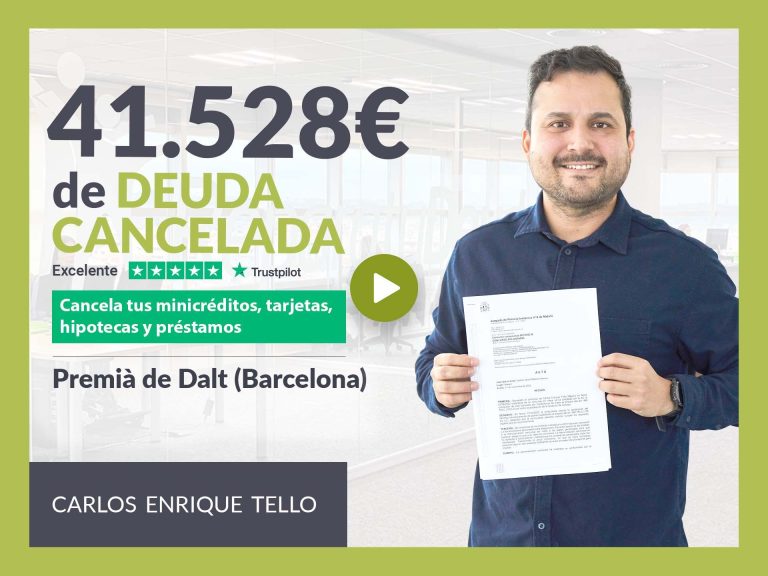 Repara tu Deuda Abogados cancela 41.528 € en Premià de Dalt (Barcelona) con la Ley de Segunda Oportunidad