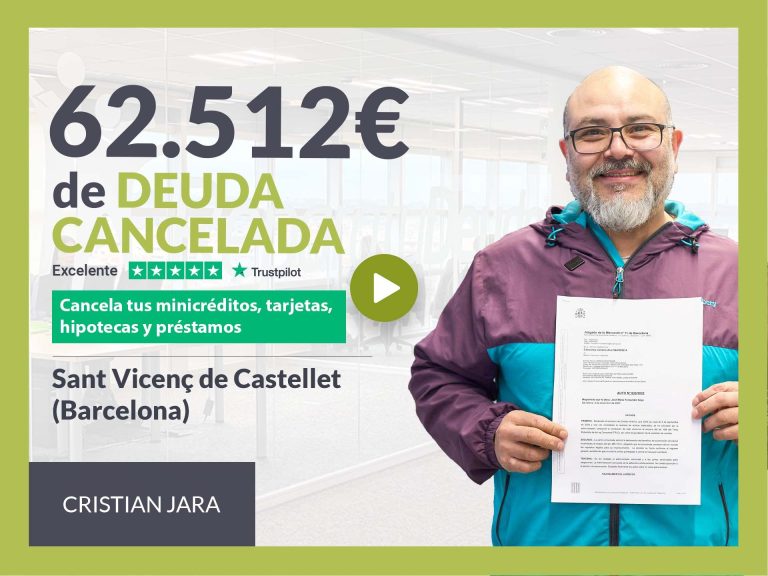 Repara tu Deuda cancela 62.512€ en Sant Vicenç de Castellet  (Barcelona) con la Ley de Segunda Oportunidad