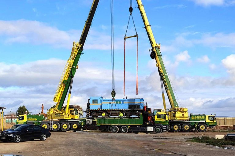 Una locomotora militar estadounidense preservada por la Fundación del Patrimonio Ferroviario