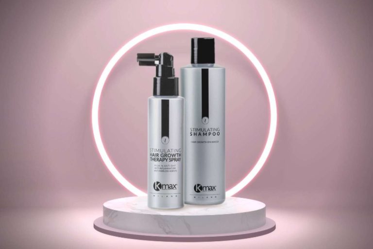 El tratamiento intensivo de Kmax ayuda a estimular el crecimiento del cabello y frenar la calvicie