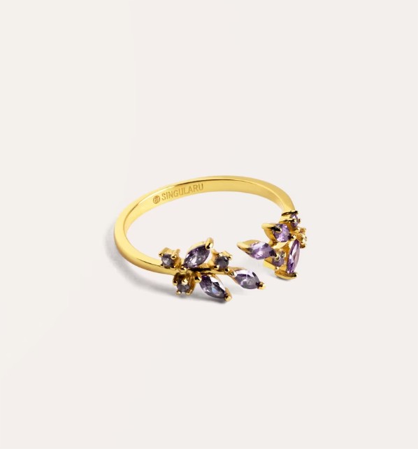 Anillo Buganvilla plata de ley bañado en oro el corte ingles