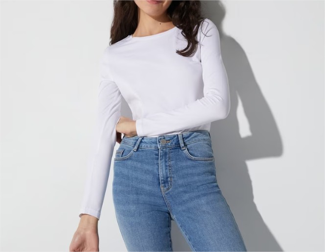 Camiseta básica de mujer cuello redondo el corte ingles