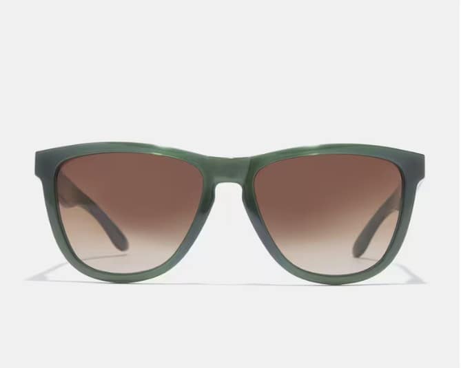Gafas de sol unisex cuadradas en verde oscuro
