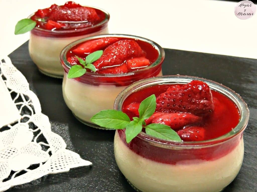 La preparación de la pannacotta