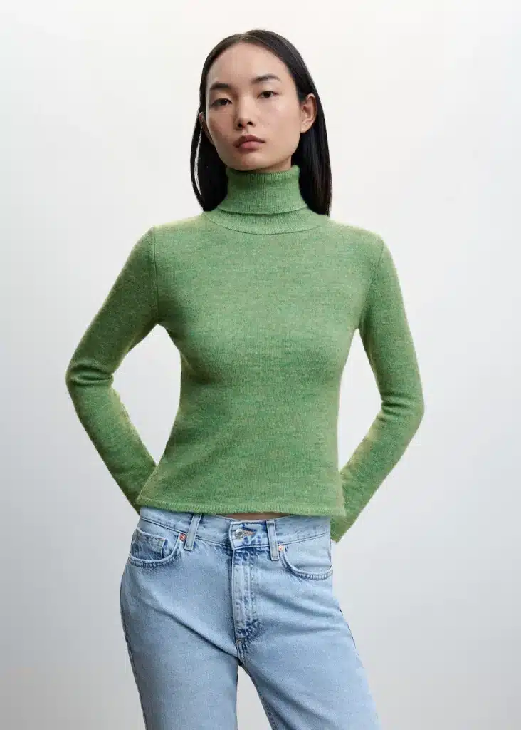 El peto largo de Mango que ya era tendencia antes del 64% de descuento 98 Mango - Jersey punto cuello vuelto