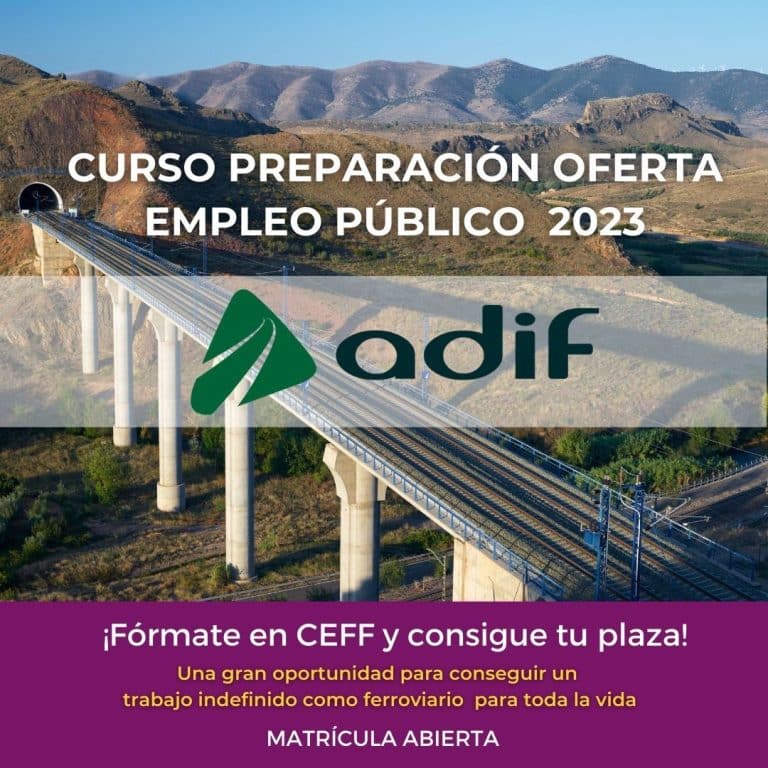 CEFF abre su oferta de cursos online de preparación para las oposiciones de ADIF 2023