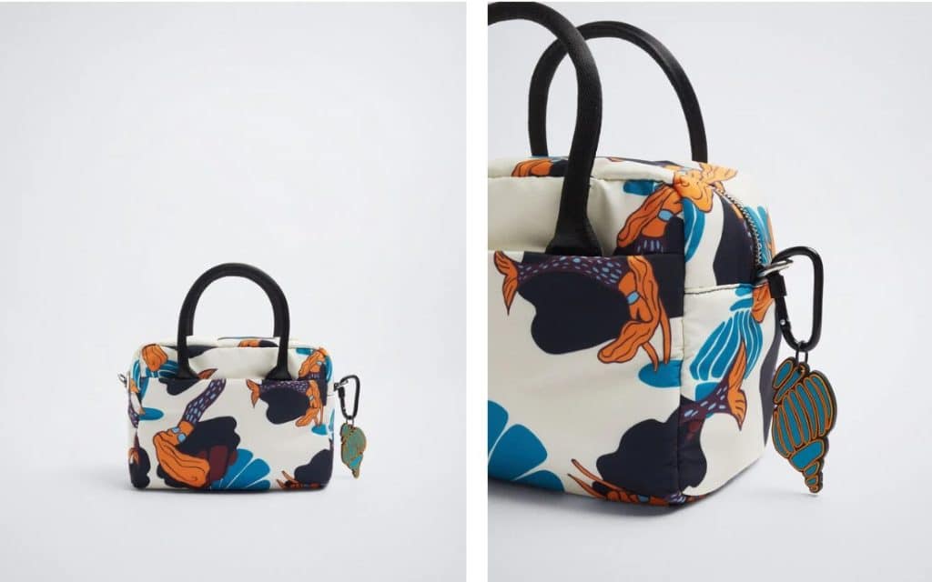 La fiebre con los nuevos bolsos de Parfois: pequeños, cómodos y en varios colores 211 Tote de nylon estampado de Parfois