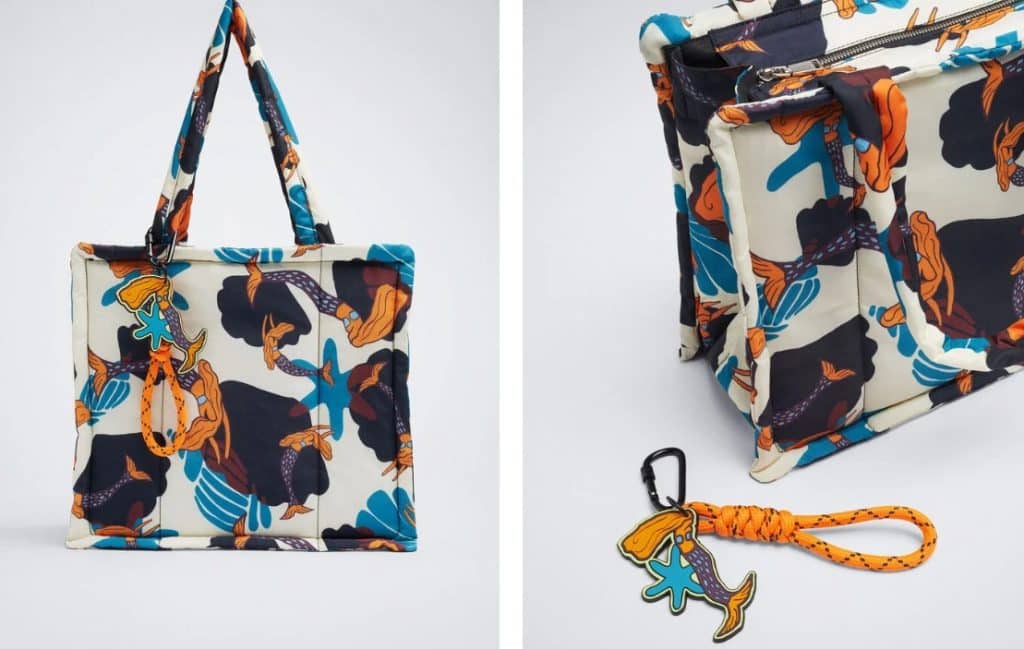 La fiebre con los nuevos bolsos de Parfois: pequeños, cómodos y en varios colores 213 Shopper de nylon estampado