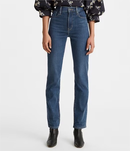 Vaquero de mujer 724 High Rise Straight lavado oscuro