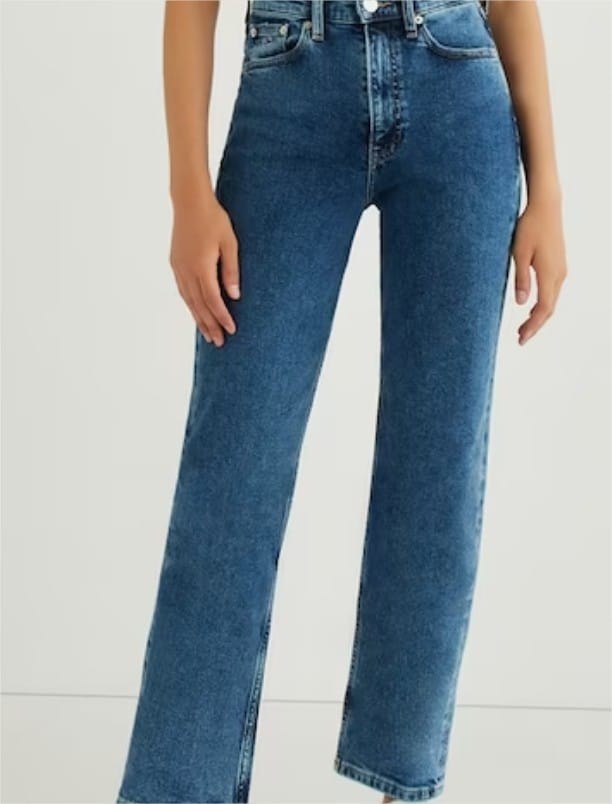 Vaqueros de mujer Harper de tiro alto y fit recto tobillero el corte ingles