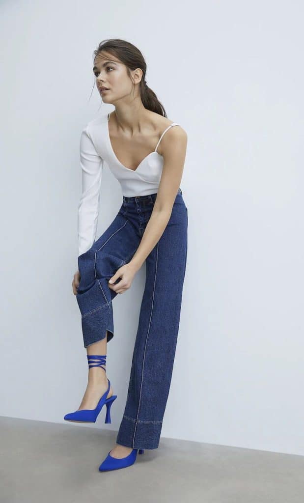 Zapatos de tacón destalonados lace up